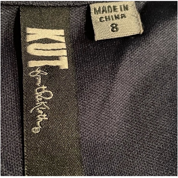 Kut from the Kloth abstract print pullover short sleeve stretch dress size 8 - Picture 12 of 14